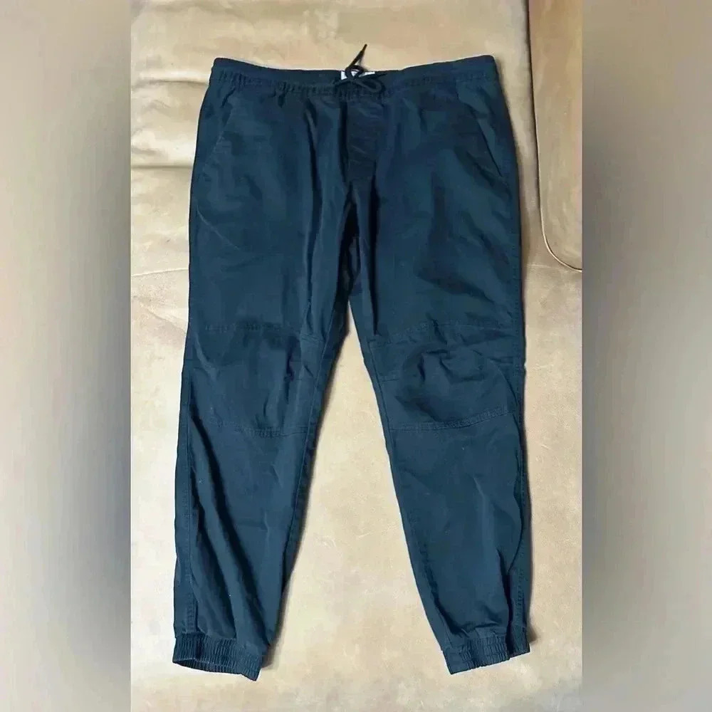Sun + Stone Men's Black Articulated Drawstring Jogger Pants Size XL 30” Inseam
